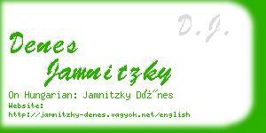 denes jamnitzky business card